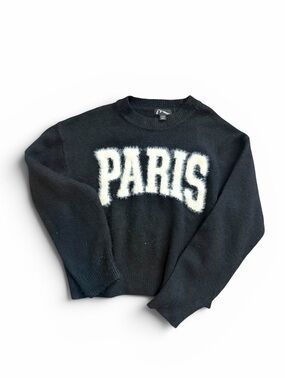 Art Class girls Paris long sleeve soft sweater size large 10/12 black NWOT
